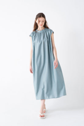 Satin gathered dress