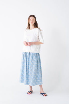 Half sleeve tops / Liberty print gathered skirt