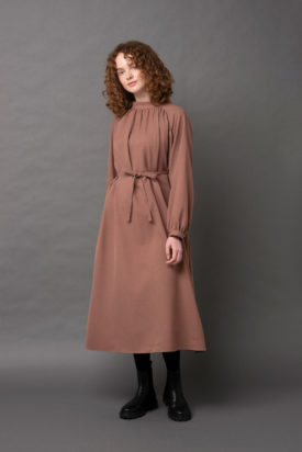 Twill gather dress
