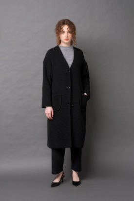 Knit coat / Wholegarment knit / Stretch punch pants