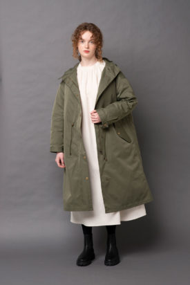 Mod coat-style coat / Cotton wool twill dress