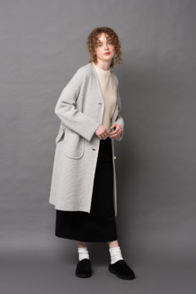 Knit coat / Wholegarment knit / Tight skirt