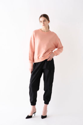 Lyocell cotton cut & sew pullover / Army pants